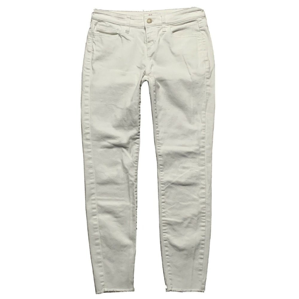 Women's‎ Vineyard Vines Skinny Denim Pants White Raw Hem 4